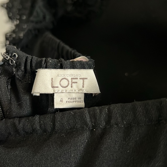 LOFT - Black lace sleeved jumpsuit - perfect for holiday parties! - Picture 5 of 5